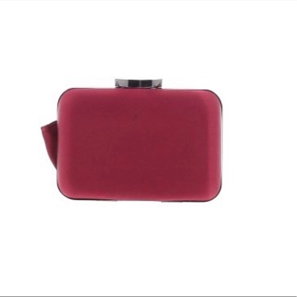 Forever 21 Burgundy Clutch with Chain - Picture 1 of 16